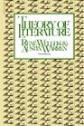 Theory Of Literature New Revised Edition