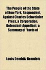 The People of the State of New York Respondent Against Charles Schweinler Press a Corporation DefendantAppellant a Summary of facts of