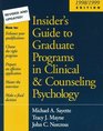 Insider's Guide to Graduate Programs in Clinical and Counseling Psychology 1998/1999 Edition