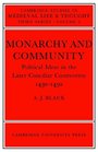 Monarchy and Community Political Ideas in the Later Conciliar Controversy