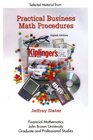 8th Edition Selected material from Practical Business Math Procedures