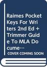 Raimes Pocket Keys For Writers Second Edition Plus Trimmer Guide To Mladocumentation Seventh Edition