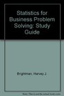 Statistics for Business Problem Solving Study Guide