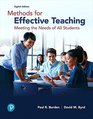 Methods for Effective Teaching Meeting the Needs of All Students