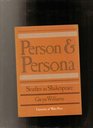 Person and Persona Studies in Shakespeare