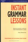 Instant Grammar Lessons Materialiensammlung Fr Kursleiter und Lehrer