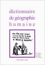 Dictionnaire gographie humaine