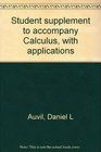 Student supplement to accompany Calculus with applications