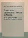 Statistics and Quantitative Methods in Nursing Issues and Strategies for Research and Education