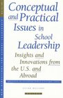Conceptual and Practical Issues in School Leadership Insights and Innovations from the US and Abroad  New Directions for School Leadership 9