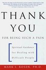 Thank You for Being Such a Pain  Spiritual Guidance for Dealing with Difficult People