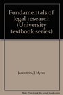 Fundamentals of legal research
