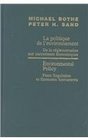 Environmental Policy/La Politique de l'EnvironnementFrom Regulation to Economic Instruments/De la Reglementation aux Instruments Economiques