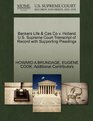 Bankers Life  Cas Co v Holland US Supreme Court Transcript of Record with Supporting Pleadings