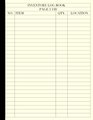 Inventory Log Book Large   110 PreNumbered Pages  creme paper perfect bound