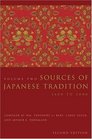 Sources of Japanese Tradition  Volume 2 1600 to 2000