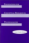 Foundations for Conceptual Research in Psychoanalysis  No 5
