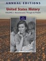Annual Editions United States History Volume 2 Reconstruction Through the Present