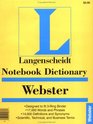 Langenscheidt Webster Notebook Dictionary