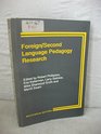 Foreign Second Language Pedagogy Research A Commemortive Volume for Clause Faerch