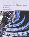 Contemporary Management Science With Spreadsheets