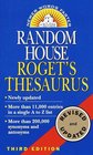 Random House Roget's Thesaurus  Third Edition