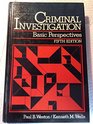 Criminal Investigation Basic Perspectives