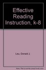 Effective Reading Instruction K8