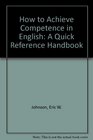 How to Achieve Competence in English