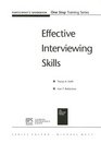 Effective Interviewing Skills Workbook