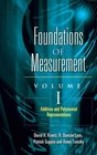 Foundations of Measurement Volume I Additive and Polynomial Representations