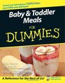 Baby  Toddler Meals For Dummies