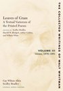 Leaves of Grass A Textual Variorum of the Printed Poems Volume III Poems 18701891