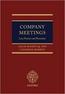 Company Meetings Law Practice and Procedure