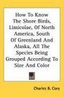 How To Know The Shore Birds Limicolae Of North America South Of Greenland And Alaska All The Species Being Grouped According To Size And Color