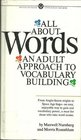 All About Words An Adult Approach to Vocabulary Building