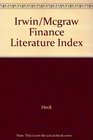 Irwin/Mcgraw Finance Literature Index
