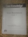 Core Knowledge Text Resources Grade 5