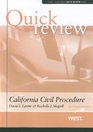 Levine and Shapell's Sum and Substance Quick Review on California Civil Procedure 2d