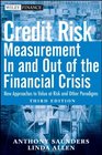 Credit Risk Management In and Out of the Financial Crisis New Approaches to Value at Risk and Other Paradigms