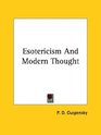 Esotericism and Modern Thought