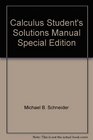 Calculus Student's Solutions Manual Special Edition