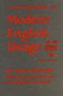 A Dictionary of Modern English Usage (2nd Edition)