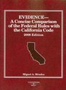 Evidence A Concise Comparison of the Federal Rules with the California Code