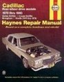 Haynes Repair Manual Cadillac RearWheel Drive Models 19701993 Automotive Repair Manual
