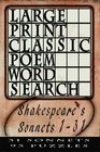 Large Print Classic Poem Word Search  Shakespeare's Sonnets 131 31 Sonnets 93 Puzzles