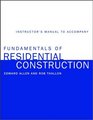 Fundamentals of Residential Construction Instructors Manual