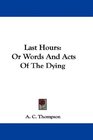 Last Hours Or Words And Acts Of The Dying