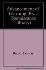Advancement of Learning Bk 1