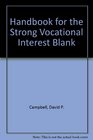 Handbook for the Strong Vocational Interest Blank